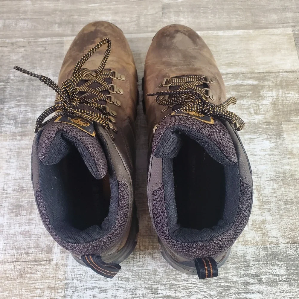 Timberland Mt. Maddsen Hiking Boots Mens Sz 14 Dark Brown Waterproof Mid Hiker